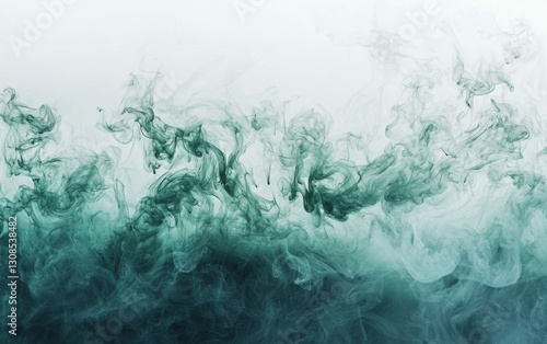 Wallpaper Mural Swirling green and white smoke creates an abstract pattern in a dynamic display of movement and color Torontodigital.ca