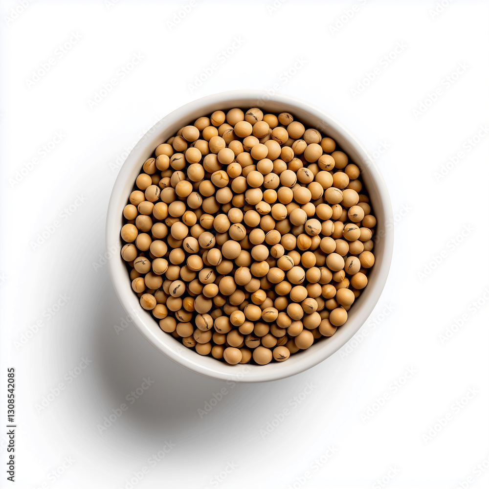 Soybean Seeds in Bowl Isolated on White Background
Soybean Seeds in Bowl Isolated on White Background