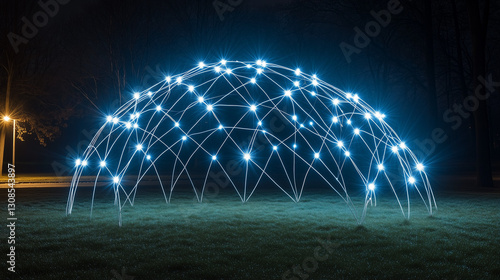 Illuminated Geometric Dome:...