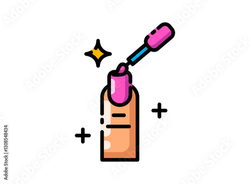 Set icon of an Beauty Treatment Nail Polish