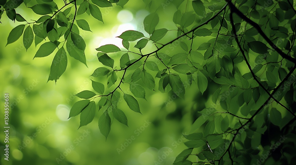 Lush Green Leaves and Branches in Sunlight Lush Green Leaves and Branches in Sunlight