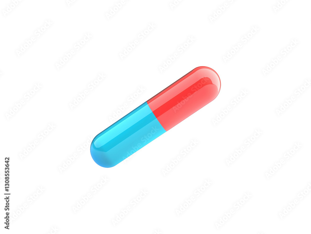 blue and red pill isolated on white, transparent, medicine blue and red pill isolated on white, transparent, medicine