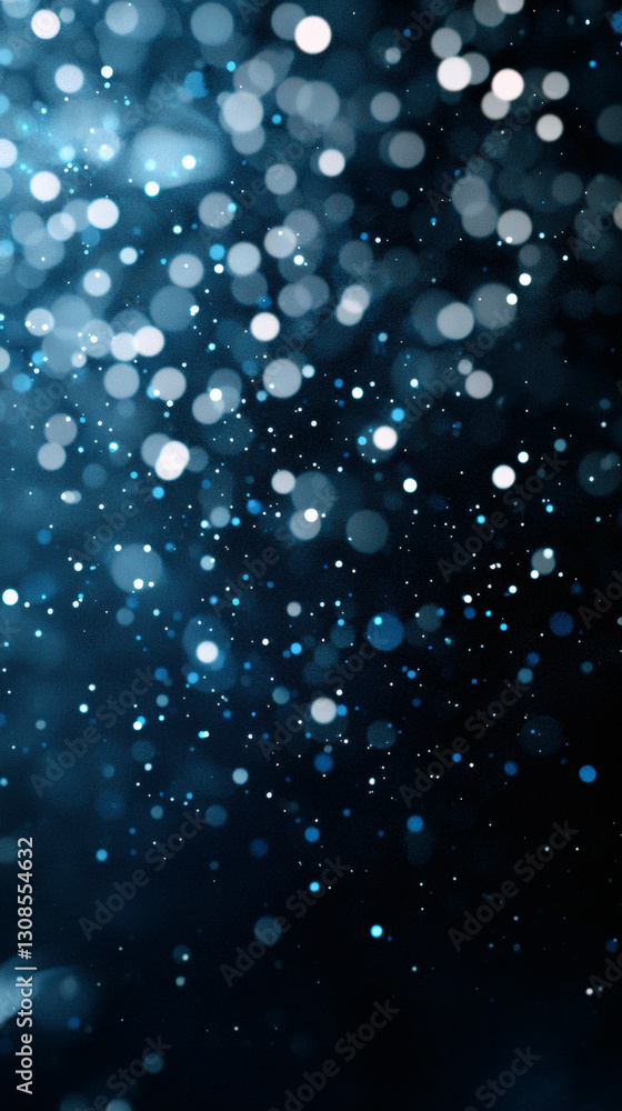 Obraz premium Mystical Blue Light Particles generate by AI