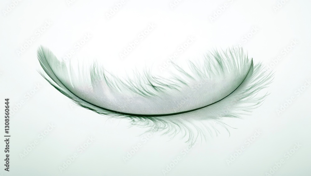 Obraz premium Delicate Feather in Studio Setting