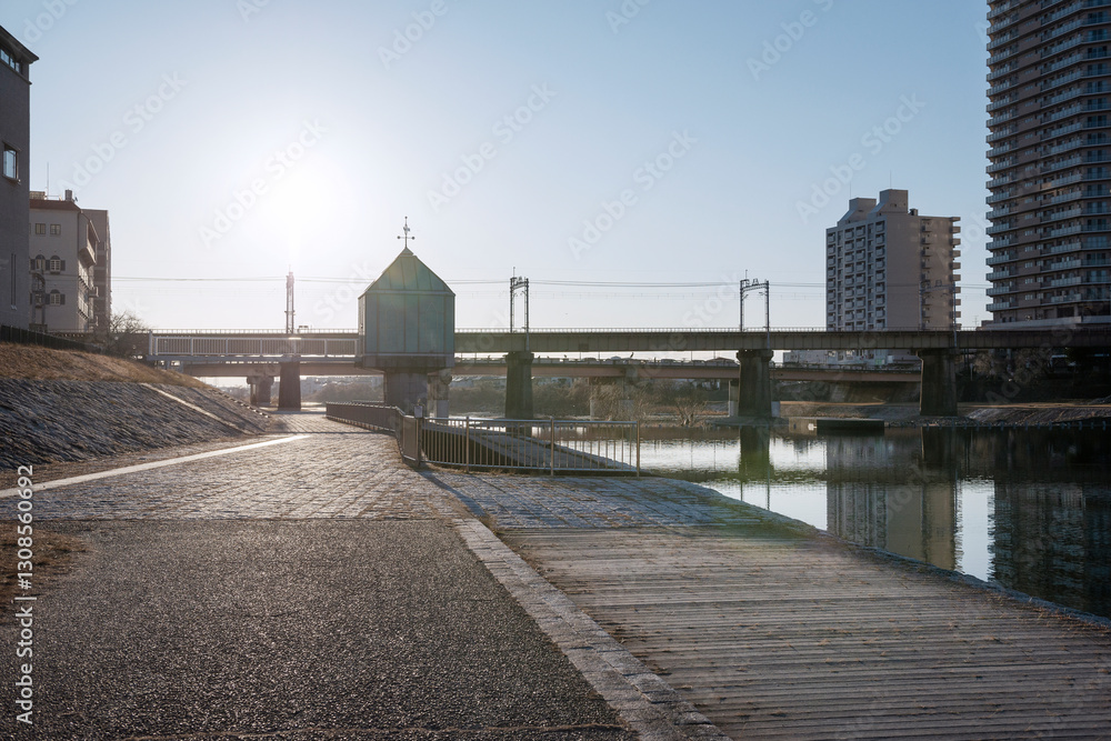 宝塚市の朝の風景