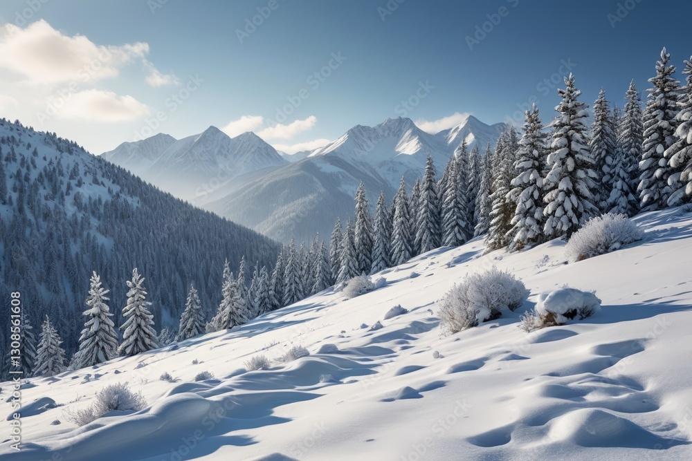 Fototapeta premium the snow is white