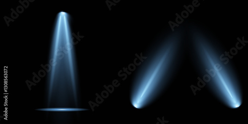 Light blue Star, Soft Sunny Sparkle. Glowing abstract isolated light effects lens. Spotlight and Star with Bokeh and Dust Effect. Glowing Abstract. Lens flash, explosion, spark.