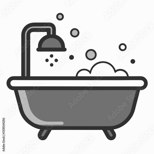 illustration of a shower in the bathroom