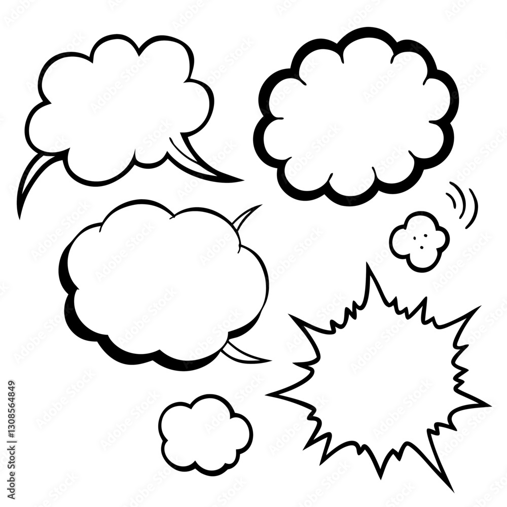 set of speech bubbles set of speech bubbles