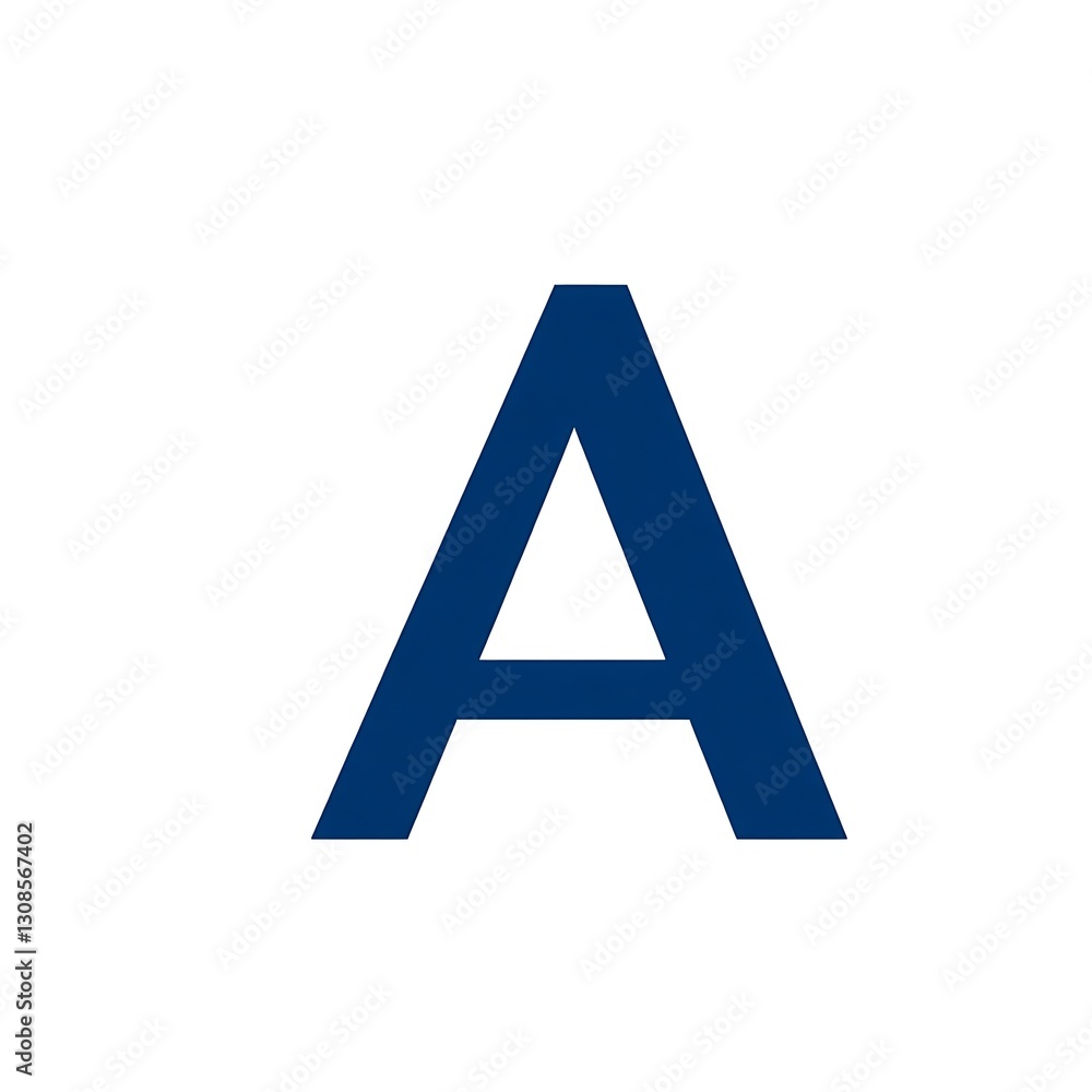 Modern Navy Blue Letter A T-Shirt Design Graphic Modern Navy Blue Letter A T-Shirt Design Graphic