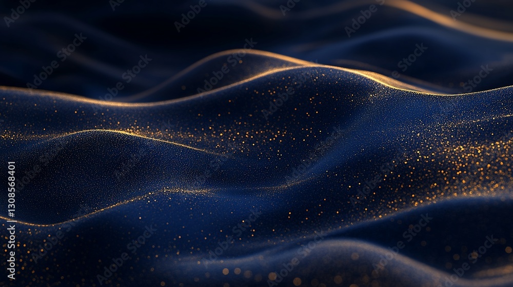 Obraz premium Golden Dust Waves Abstract Background