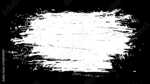 Obraz na płótnie Grunge frame border. Vector paint brush texture. w salonie