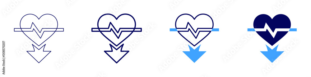 Heart institute icon in 4 different styles. Thin Line, Line, Bold Line, Duotone. Duotone style. Editable stroke Heart institute icon in 4 different styles. Thin Line, Line, Bold Line, Duotone. Duotone style. Editable stroke