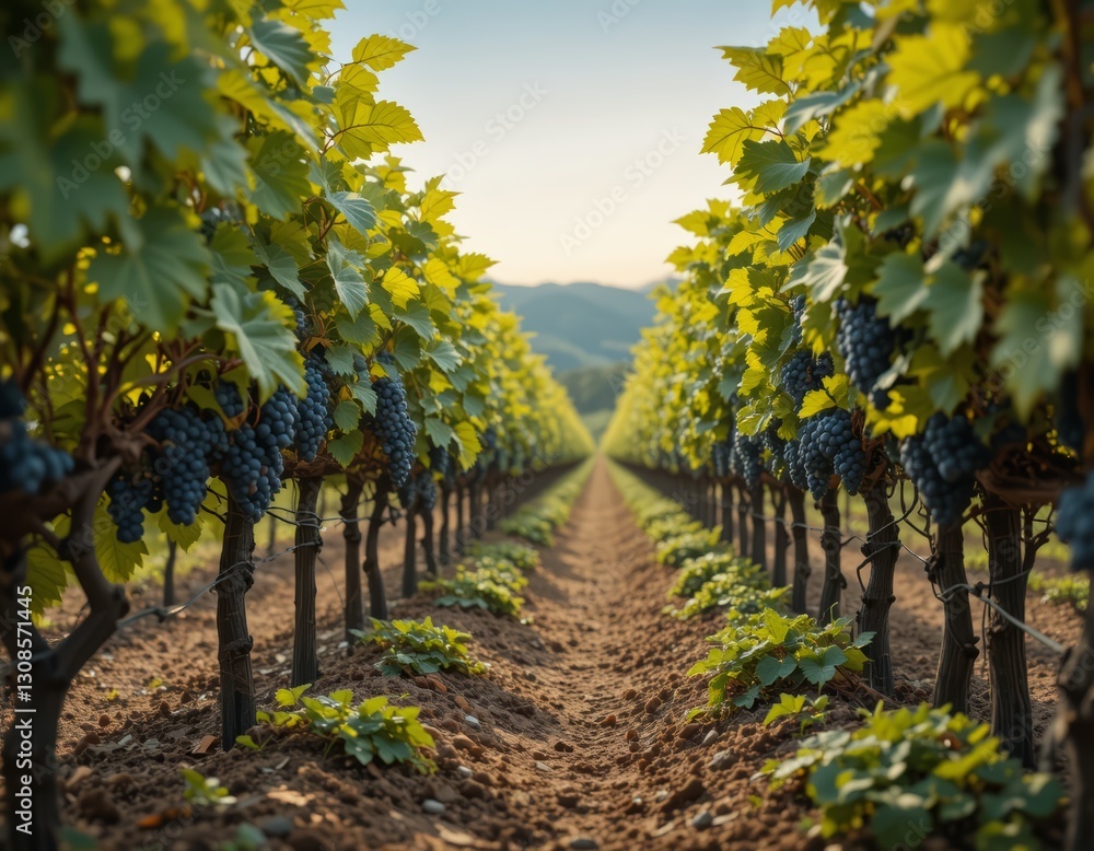 Naklejka premium vineyard in the background