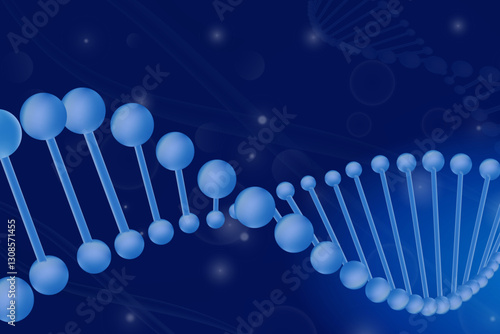 DNA helix structure with blue background