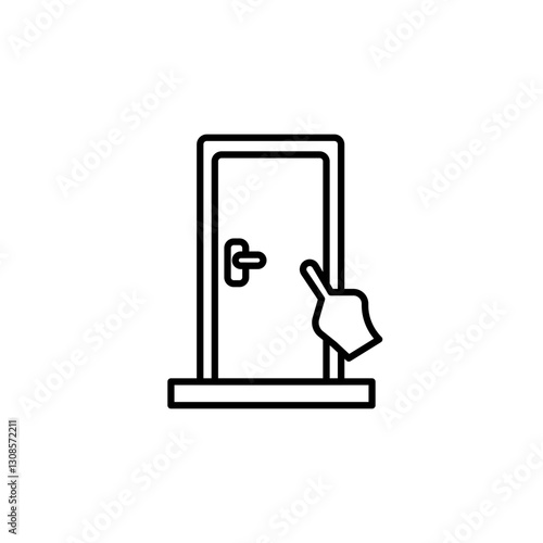 Booking Room line icon