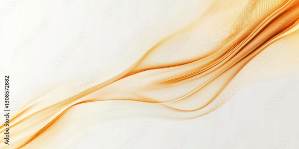 Obraz premium Elegant Flowing Lines in Warm Orange and Cream Color Gradient