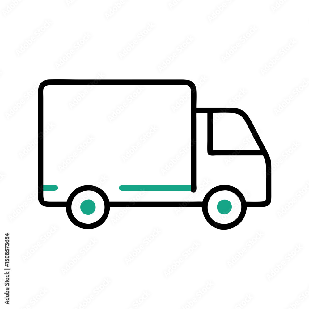 Delivery truck icon in minimalist style Delivery truck icon in minimalist style