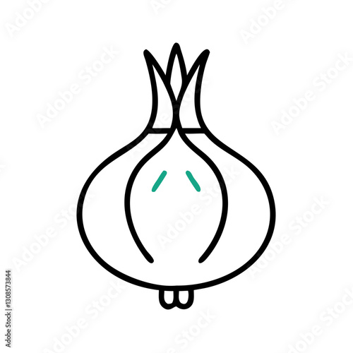 Onion illustration with simple design