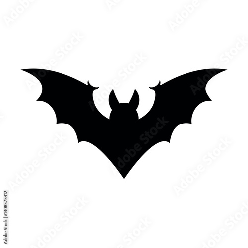 Wallpaper Mural Bat emblem silhouette black vector illustration. Torontodigital.ca
