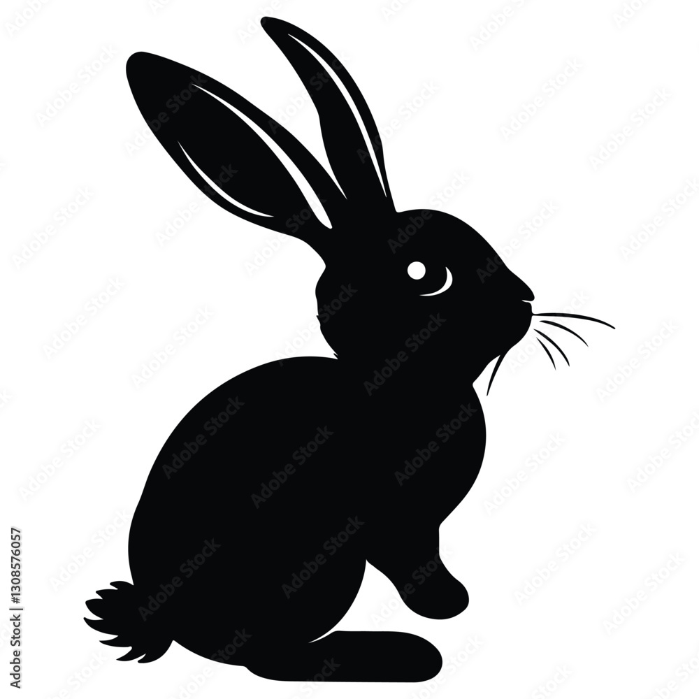 Obraz premium April Easter silhouette design vector for easter day.