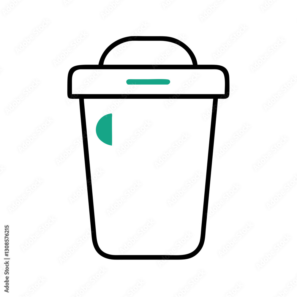 Illustration of a simple garbage bin Illustration of a simple garbage bin