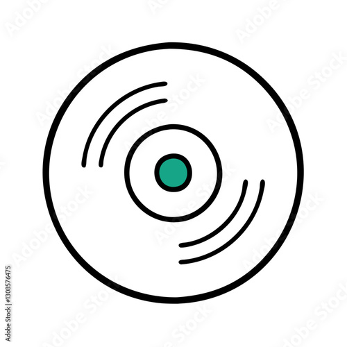 Vinyl record on white background