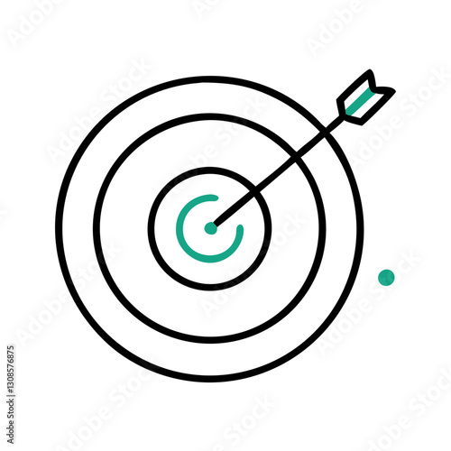 Target with arrow hitting the bullseye