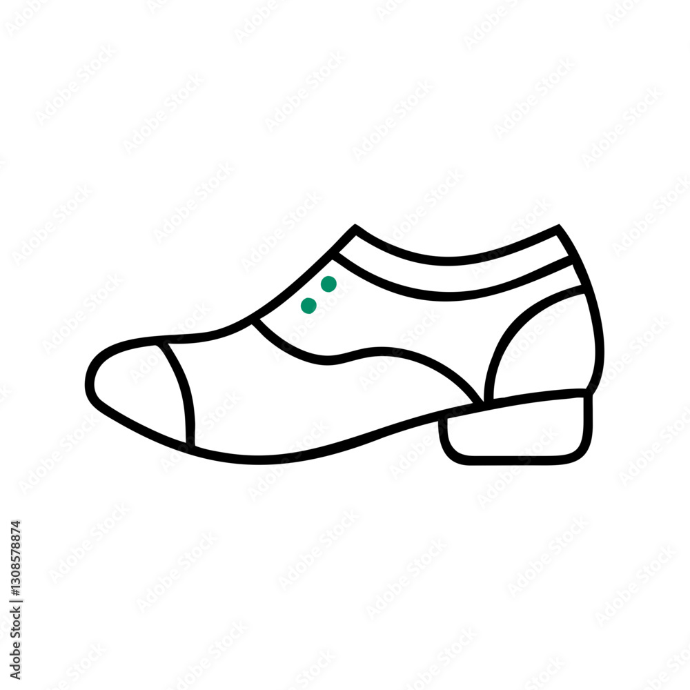 Tap shoe design in minimalistic style Tap shoe design in minimalistic style