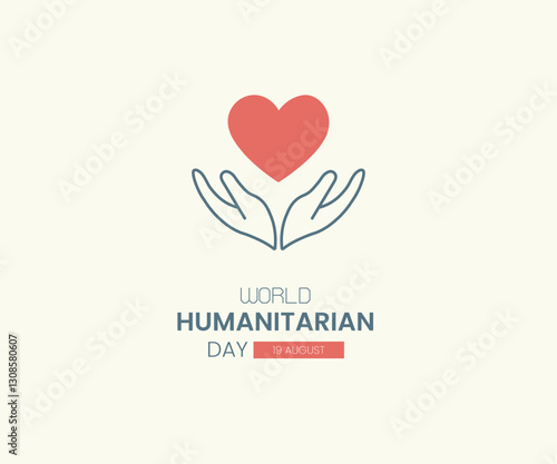 World Humanitarian Day Social Media Banner Illustration