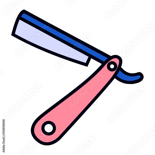 barbershop straight razor icon	
