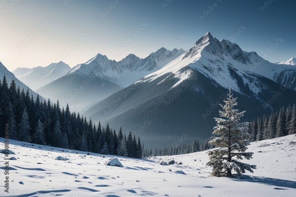 Fototapeta premium the snow covered mountains