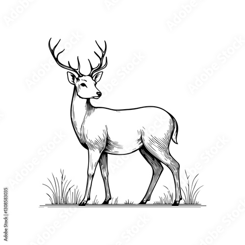 a illustration of deer