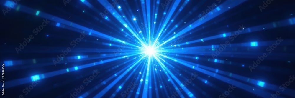 Abstract blue starburst, radiant glow, radial design, flare, radiant Abstract blue starburst, radiant glow, radial design, flare, radiant