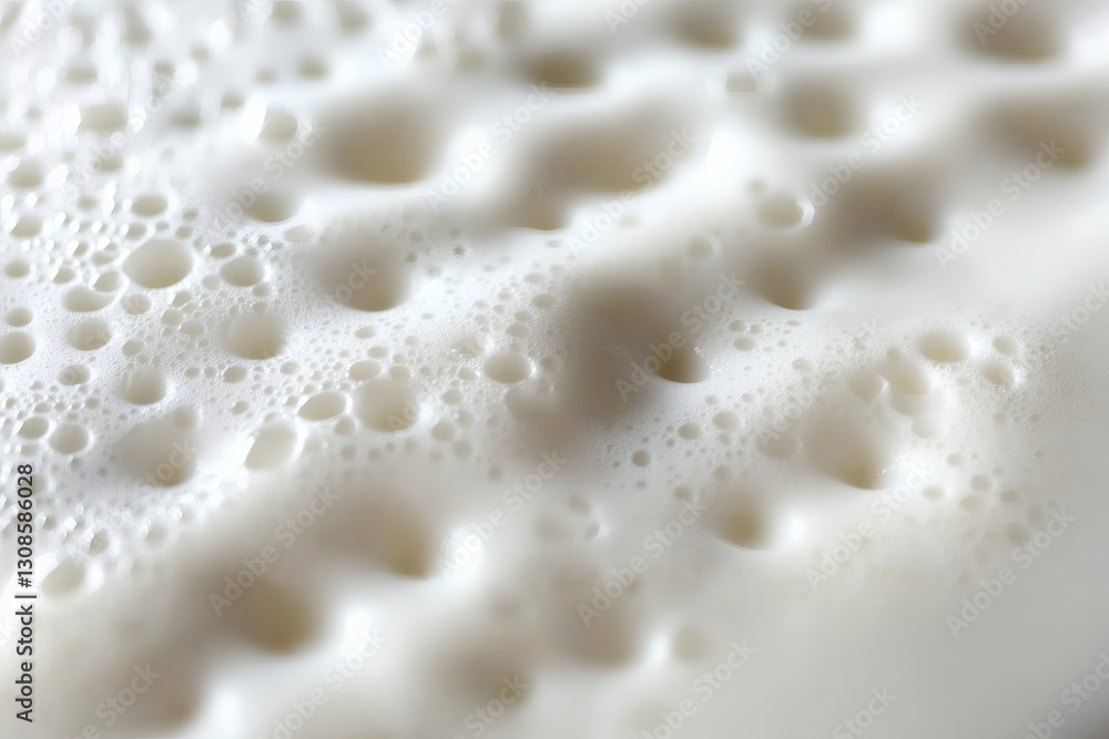 Close-up of dense, intricate foam texture creates a unique visual display Close-up of dense, intricate foam texture creates a unique visual display