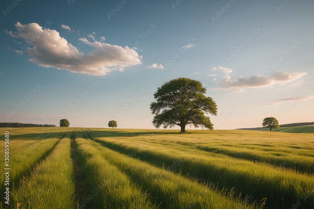 Fototapeta premium a field of green grass
