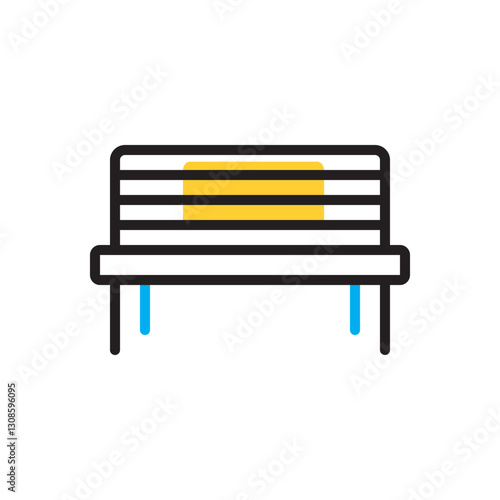 Multi color icon for bench