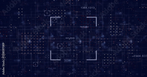 Wallpaper Mural Image of data processing over scope scanning Torontodigital.ca