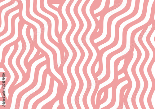 Abstract noodle ornament. Flat wave texture background