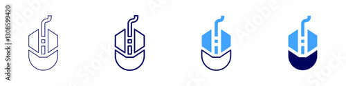 Gaming ergonomics icon in 4 different styles. Thin Line, Line, Bold Line, Duotone. Duotone style. Editable stroke