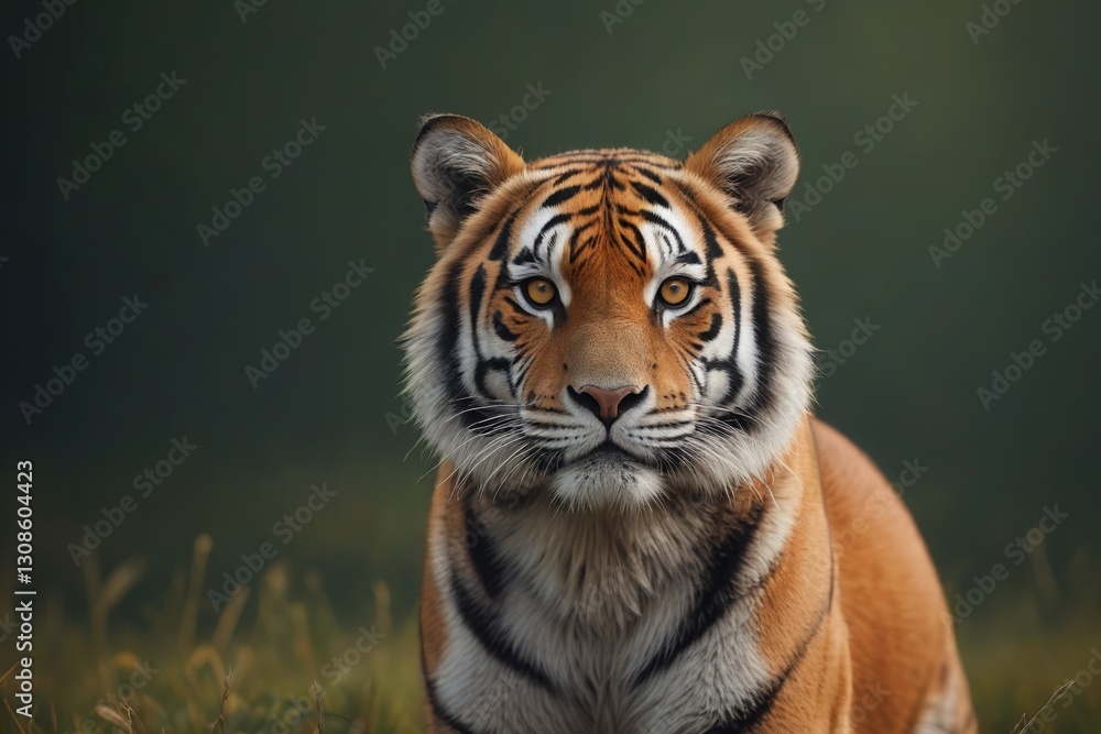 Fototapeta premium a tiger in the grass