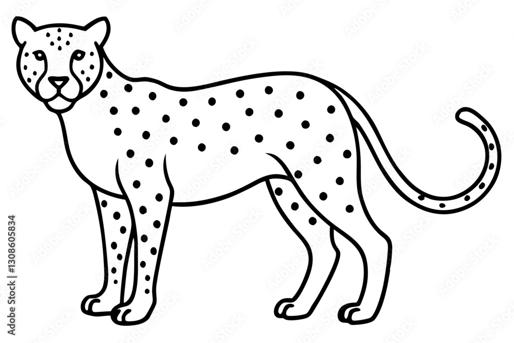 Fototapeta premium Elegant Cheetah Silhouette