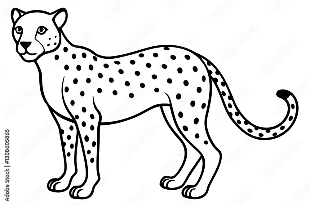 Fototapeta premium Elegant Cheetah Silhouette
