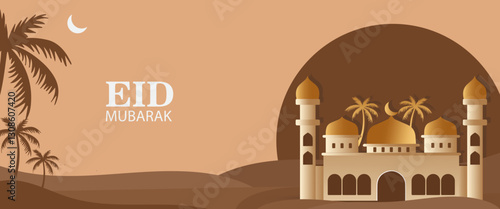 greeting cards banner Ramadan and Eid background with copy space,Eid Al-Fitr Mubarak, Ramadan Kareem slamic Style night Background Collection Set with green,blue,purple,yellow color Arabic Ornaments