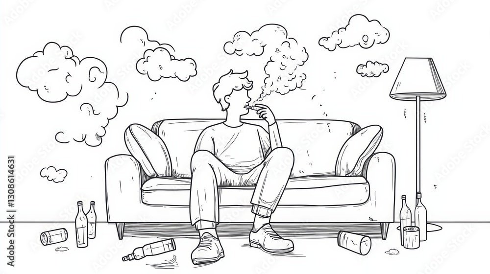 A simple line art illustration in a coloring page style A simple line art illustration in a coloring page style