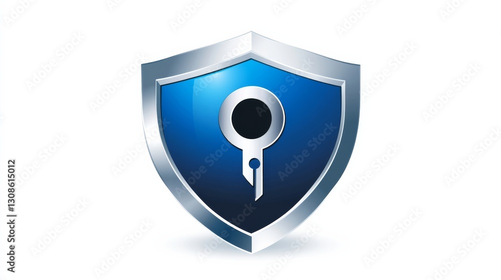 A secure cyber shield logo with a digital keyhole inside, symbolizing protection and encryption. A secure cyber shield logo with a digital keyhole inside, symbolizing protection and encryption.