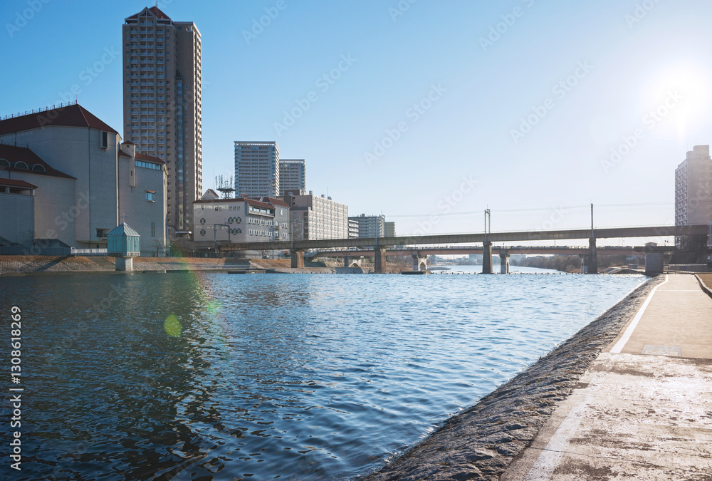 宝塚市の朝の風景