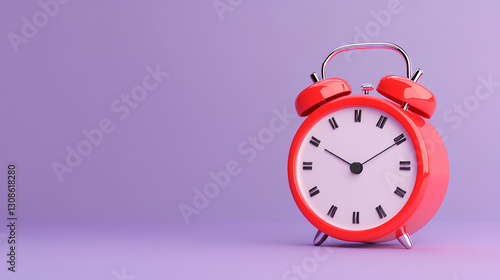 Wallpaper Mural 3d Red Calendar with clock icon on isolated purple background. Reminder notification or Time management concept. Website Ui design icon. Minimal 3d cartoon red calendar time zone icon Torontodigital.ca