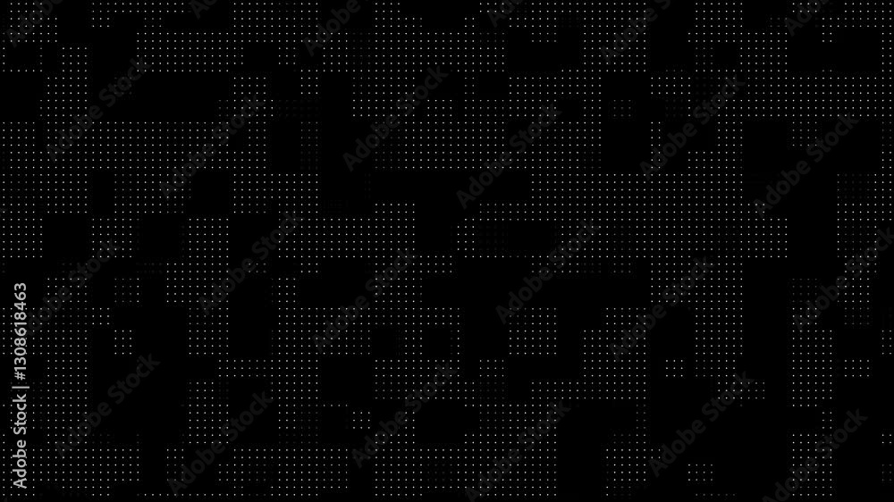 high technology animated technological background with randomly glowing dots and fading out, data information matrix animation high technology animated technological background with randomly glowing dots and fading out, data information matrix animation