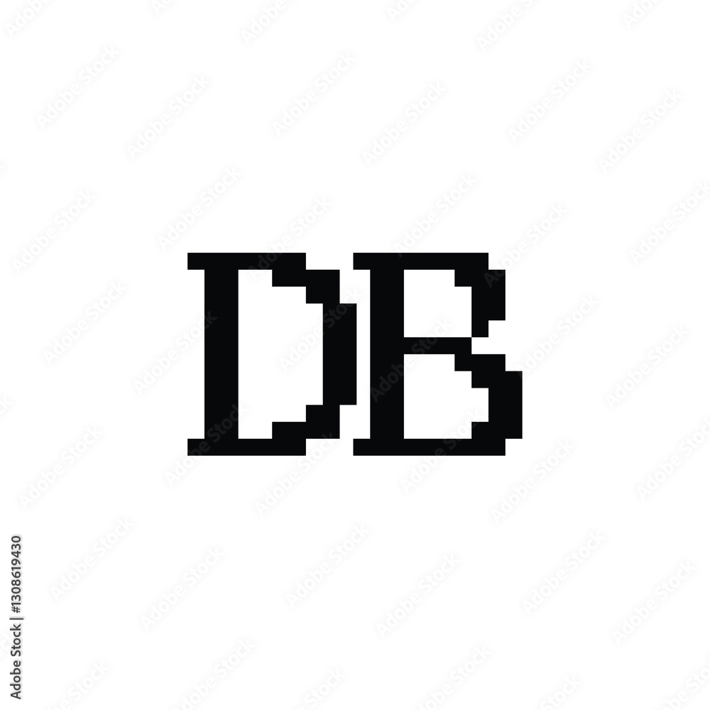 DB monogram logo design letter text name symbol monochrome logotype alphabet character simple logo DB monogram logo design letter text name symbol monochrome logotype alphabet character simple logo